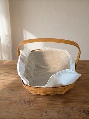 Longaberger Vintage Handwoven Basket Liner Protector USA